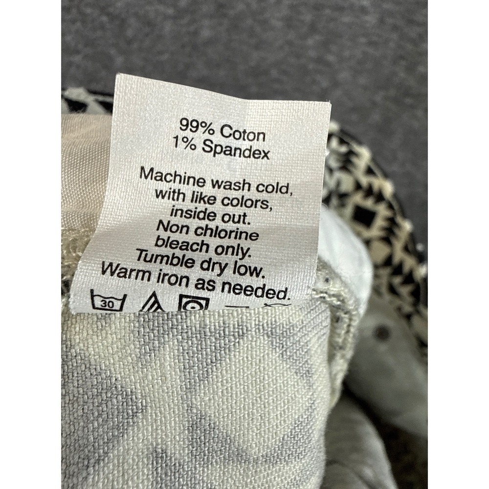 J.Crew Toothpick Jeans Black White Geometric Diamond Print Pants Womens 29 82835 - Picture 4 of 11